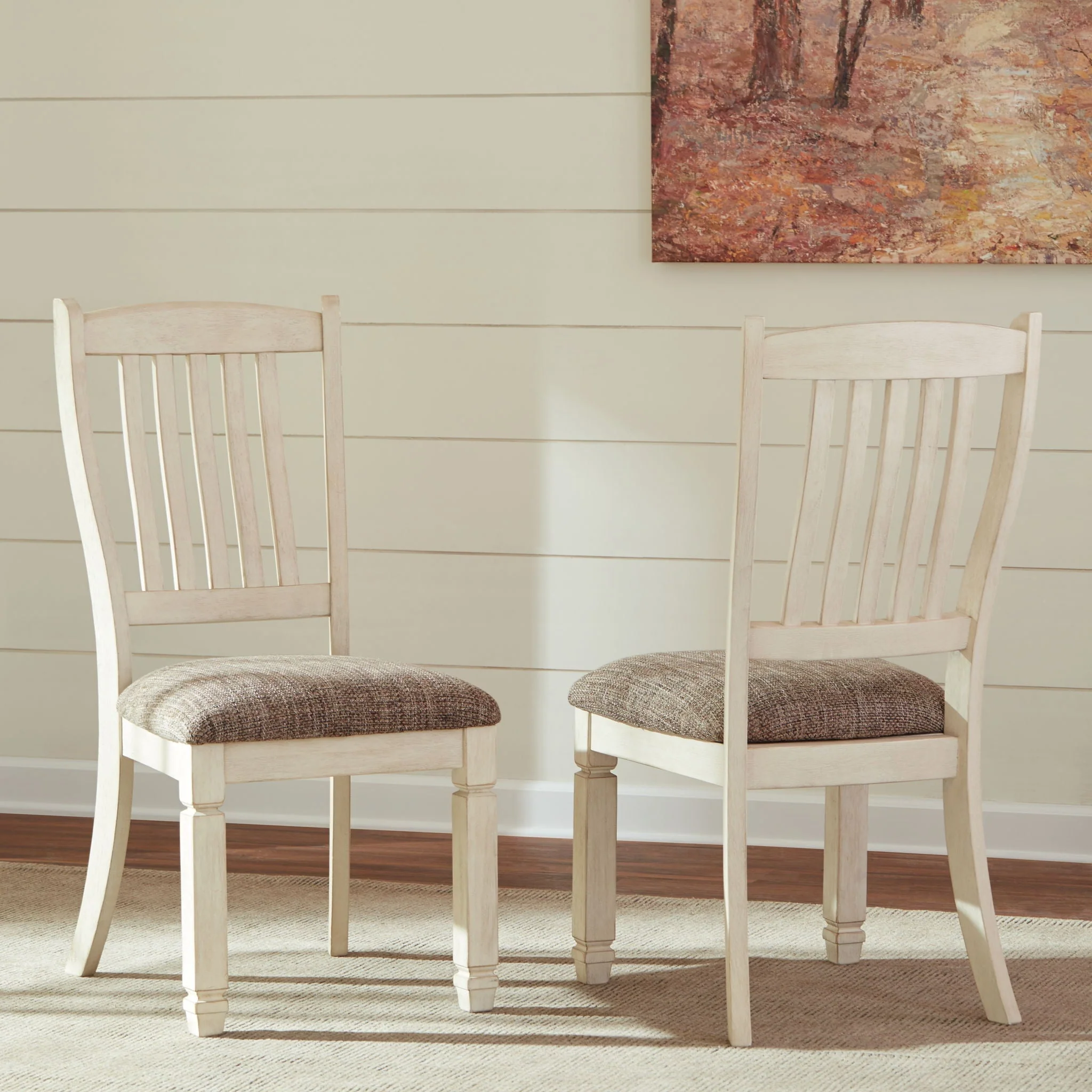 Bolanburg - Rake Back Dining Upholstered Chair - Brown / Beige - Image 2