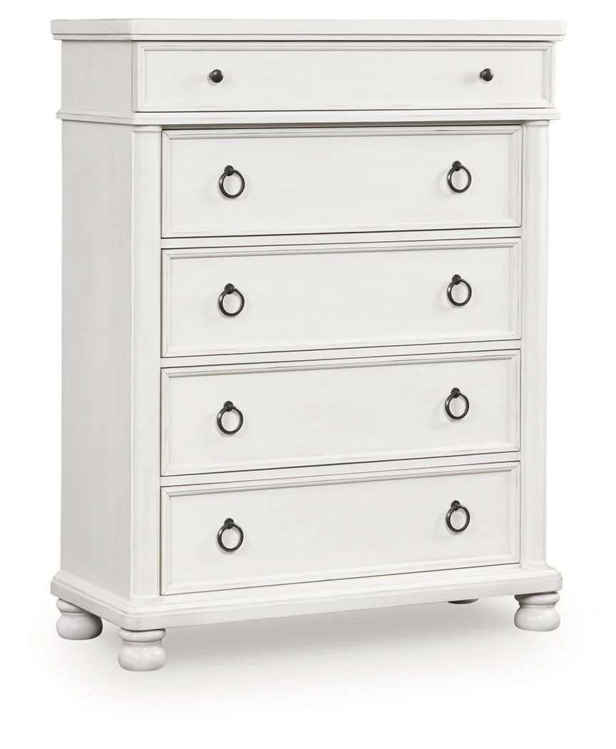 Chadworth - Five Drawer Chest - Antique White