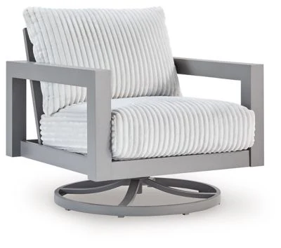 Moonlight View - Swivel Chair With Cushion - Gray