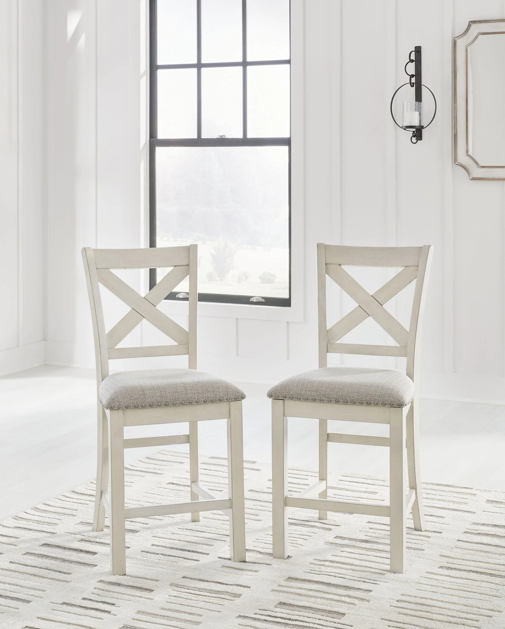 Robbinsdale - Upholstered Barstool - Antique White - Image 2