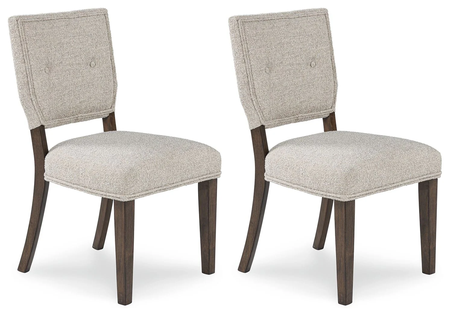 Veramond - Dining Upholstered Side Chair - Gray / Dark Brown
