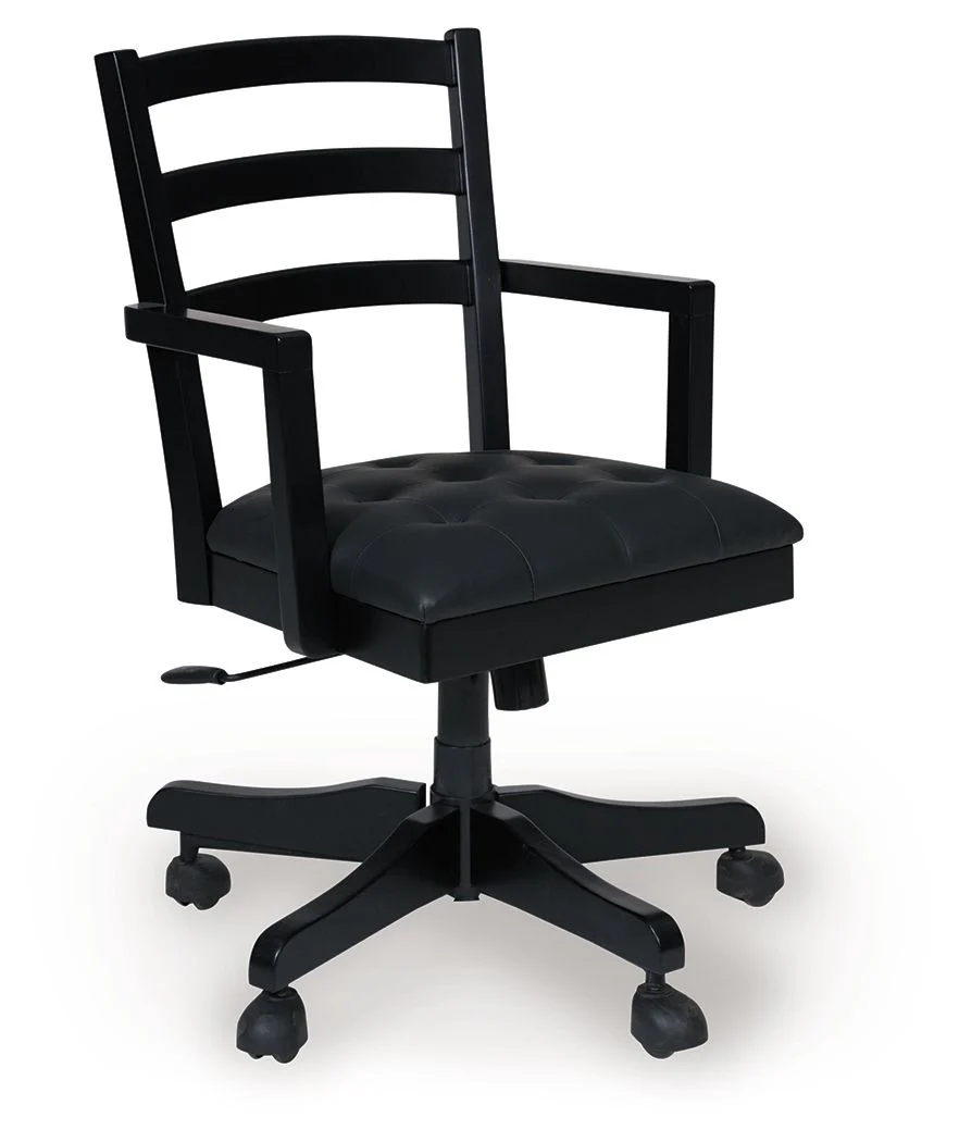 Wildenauer - Home Office Swivel Desk Chair - Brown / Black